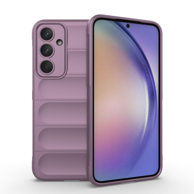 Samsung Galaxy A35 5G Magic Shield TPU + Flannel Phone Case Cover (Purple)