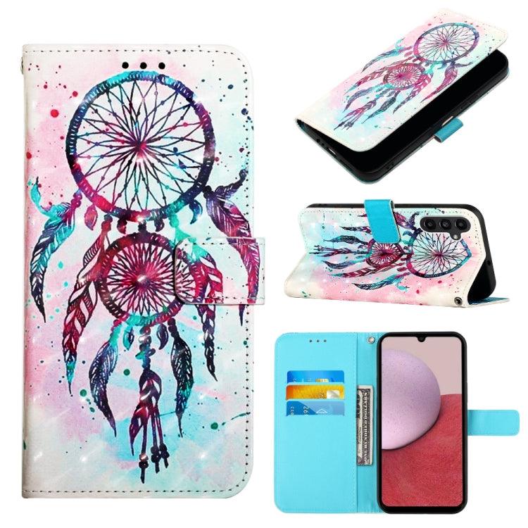 Samsung Galaxy A05s 3D Painting Horizontal Flip Leather Phone Case Cover (Color Drop Wind Chimes)