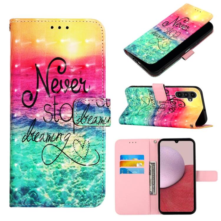 Samsung Galaxy A05s 3D Painting Horizontal Flip Leather Phone Case Cover (Chasing Dreams)
