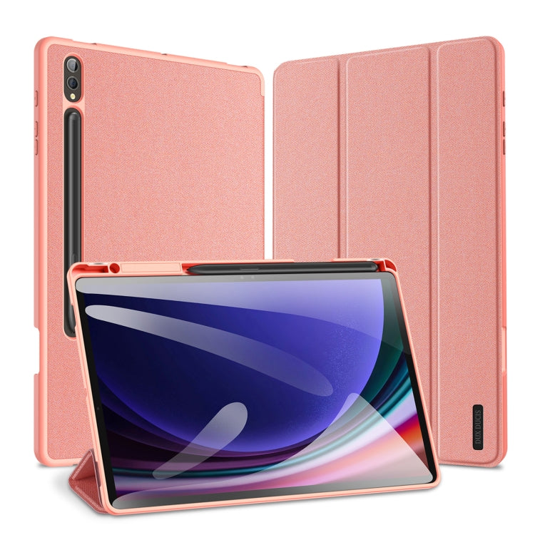 Samsung Galaxy Tab S10+ DUX DUCIS Domo Series Magnetic Flip Leather Tablet Case Cover (Pink)