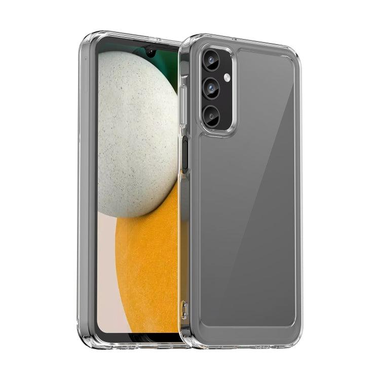 Samsung Galaxy A05s Colorful Series Acrylic Hybrid TPU Phone Case Cover (Transparent)