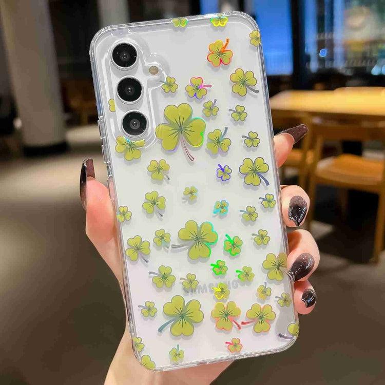 Samsung Galaxy S24 5G Electroplated Symphony Phone Case Cover (Four-leaf-clover)