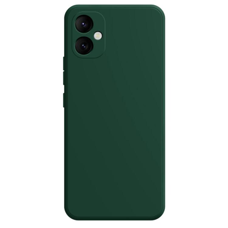 Samsung Galaxy A05 Imitation Liquid Silicone Phone Case Cover (Dark Green)