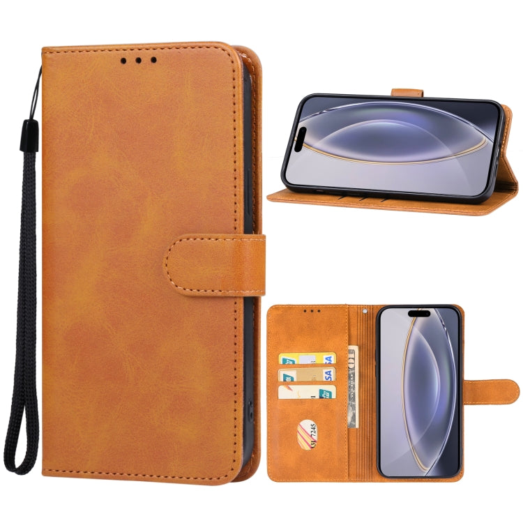 Apple iPhone 16 Pro Max Leather Phone Case Cover (Brown)