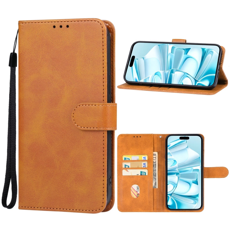 Apple iPhone 16 Leather Phone Case Cover (Brown)