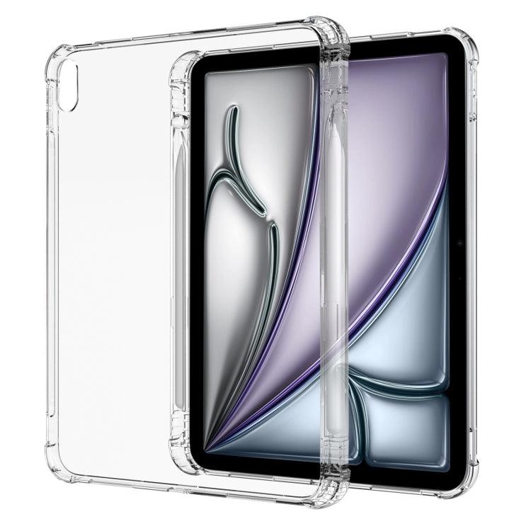 Apple iPad Air 13 2024 Highly Transparent TPU Full Thicken Corners Shockproof Protective Case Cover with Pen Slot (Transparent)
