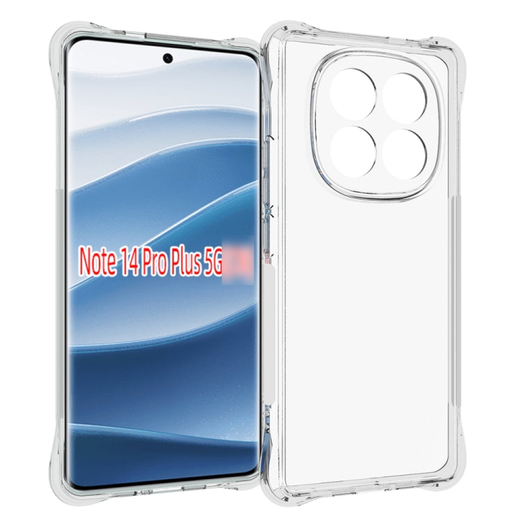 Xiaomi Redmi Note 14 Pro+ 5G Shockproof Non-slip Thickening TPU Phone Case Cover (Transparent)