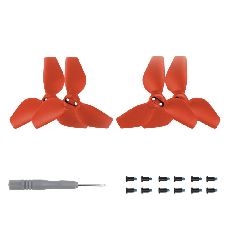 DJI Neo Sunnylife Drone Color 3-Blade Propeller, Quantity:2 pairs (Red)