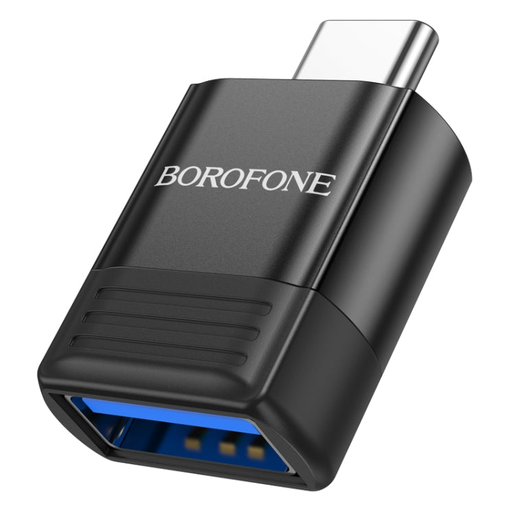 Borofone Type-C Male to USB Female USB3.0 Data OTG Adapter (Black)