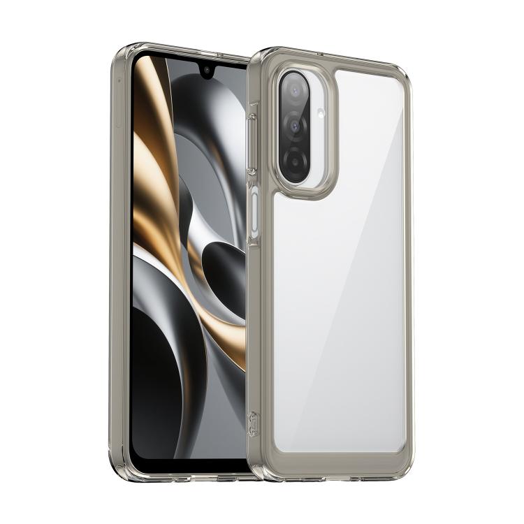 Samsung Galaxy A17 Colorful Series Acrylic Hybrid TPU Phone Case - Transparent Grey