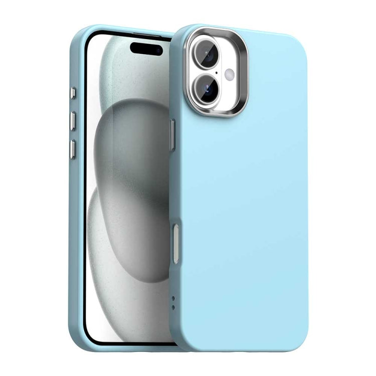 Apple iPhone 16 Colorful Series Shockproof Phone Case Cover (Blue)