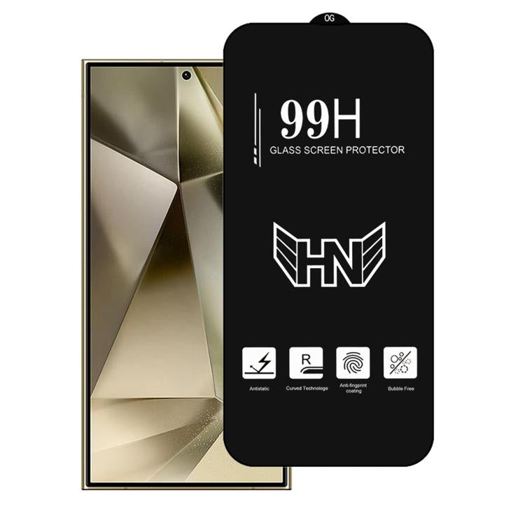 Samsung Galaxy S24 Ultra 5G 0.18mm High Aluminum Large Arc Full Screen Tempered Glass Film, Support Fingerprint Unlocking