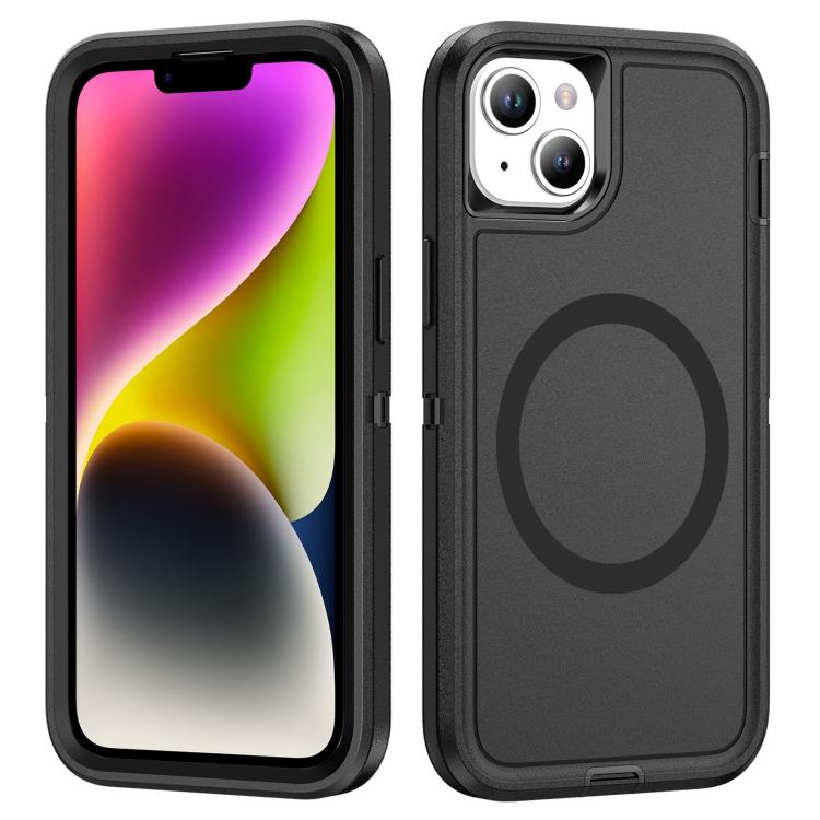 Apple iPhone 13 / 14 Life Waterproof Rugged MagSafe Magnetic Phone Case Cover (Black)