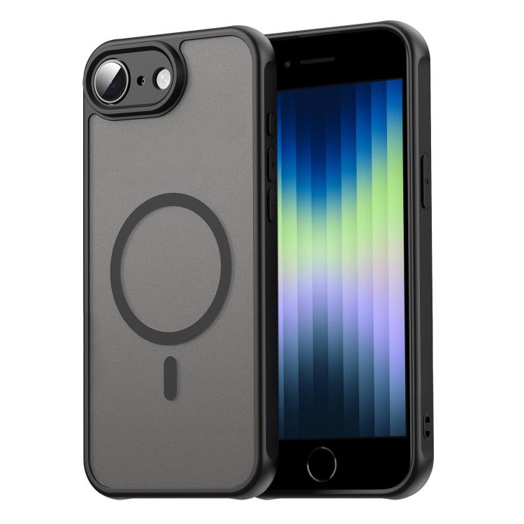 Apple iPhone 16e Fan Dun Series TPU Hybrid PC Frosted Magsafe Phone Case Cover (Black)
