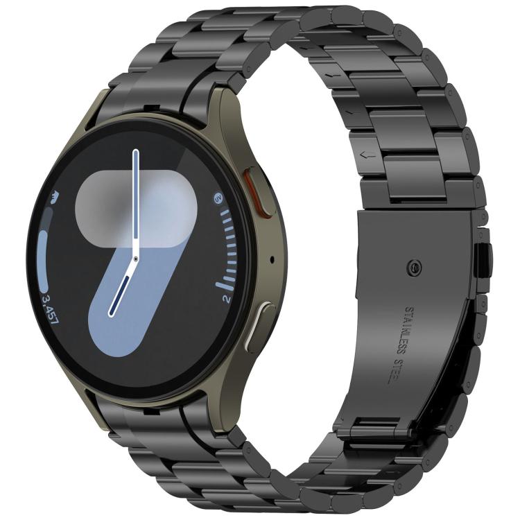 Samsung Galaxy Watch 7 / FE / 6 / 5 / 4 xDfind Three Beads Metal Watch Band (Black)