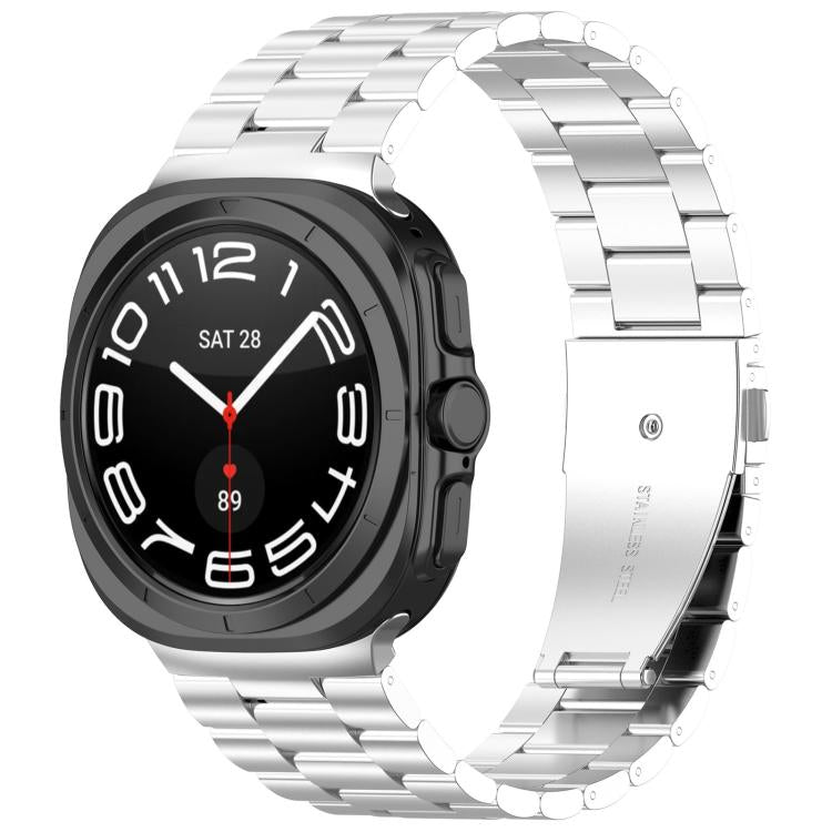 Samsung Galaxy Watch Ultra 47mm xDfind Three Beads Metal Watch Band (Silver)