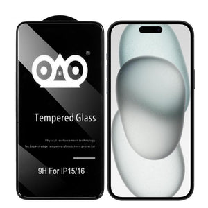 Tempered glass screen protector for a smartphone with ODO branding on a white background