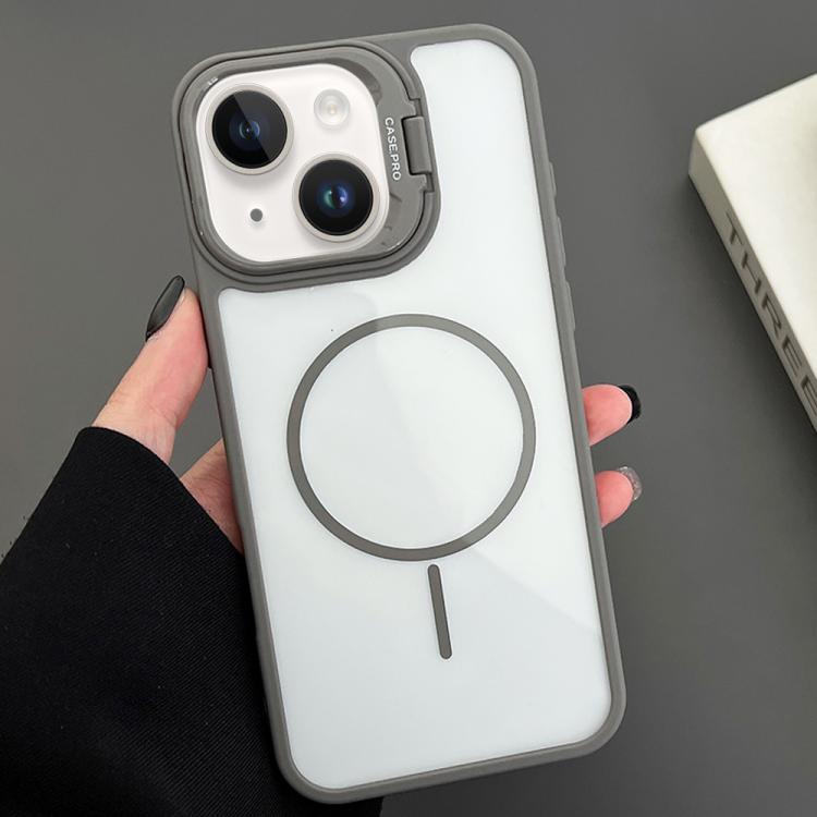 Apple iPhone 15 Plus PC Lens Holder MagSafe Magnetic Case Cover - Grey