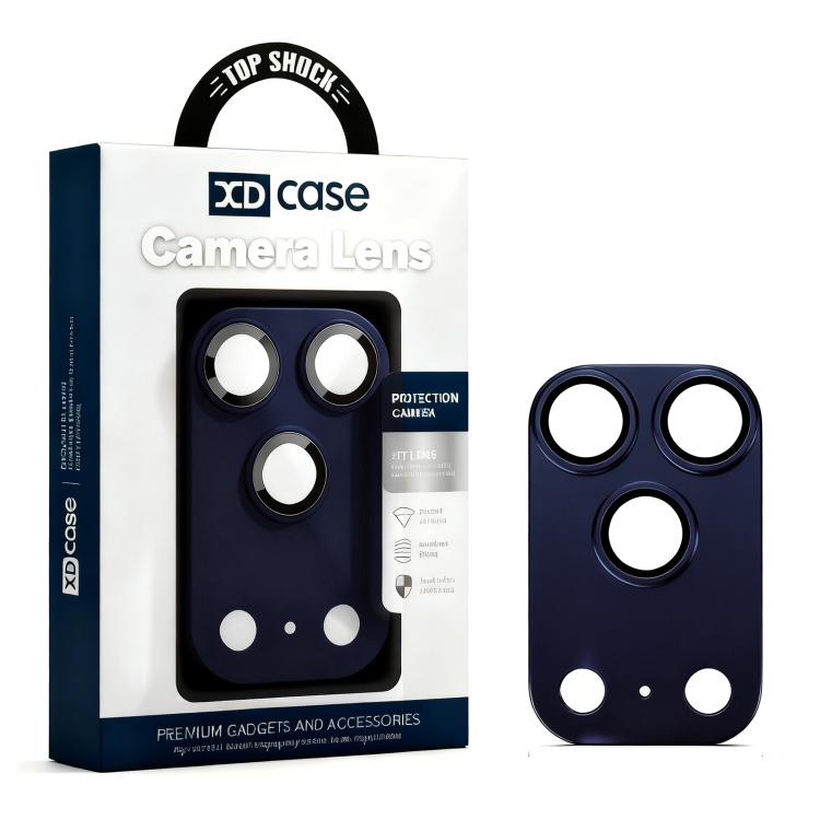 Apple iPhone 17 Pro Max Armor Full-Coverage Frosted Metal Lens Ring Film - Dark Blue