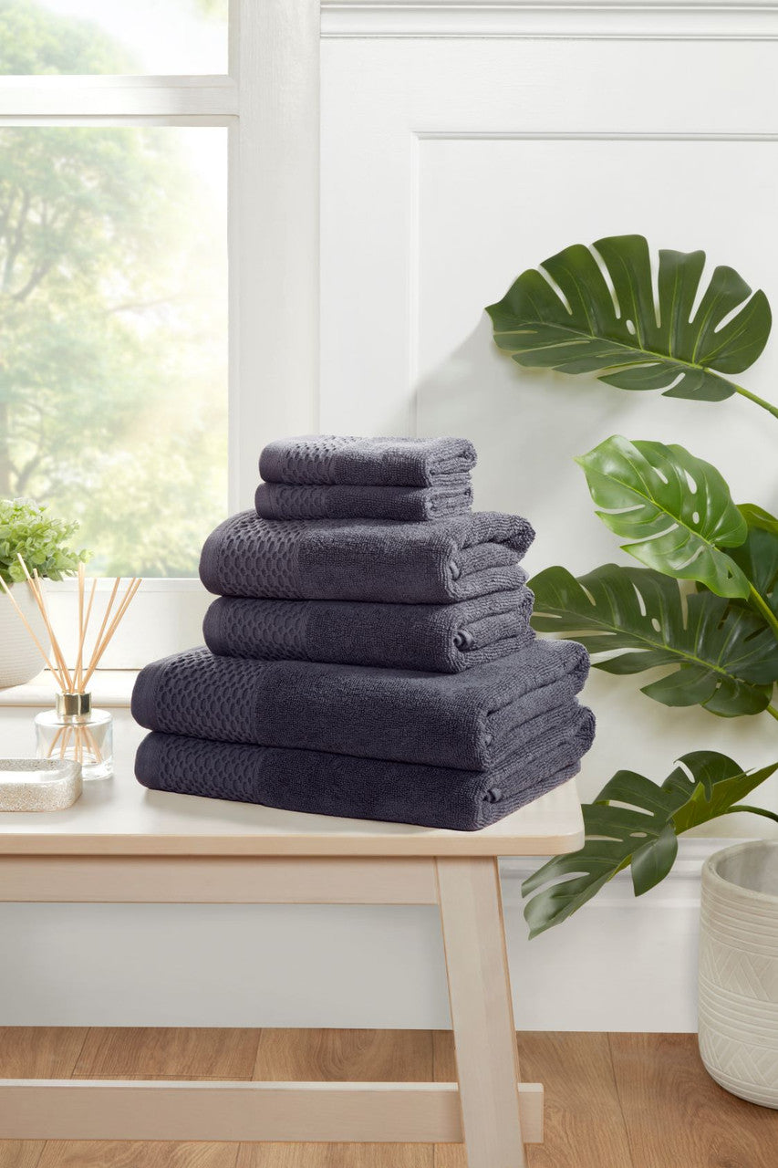 Eden Weave 6Pc Towel Bale Steel Grey