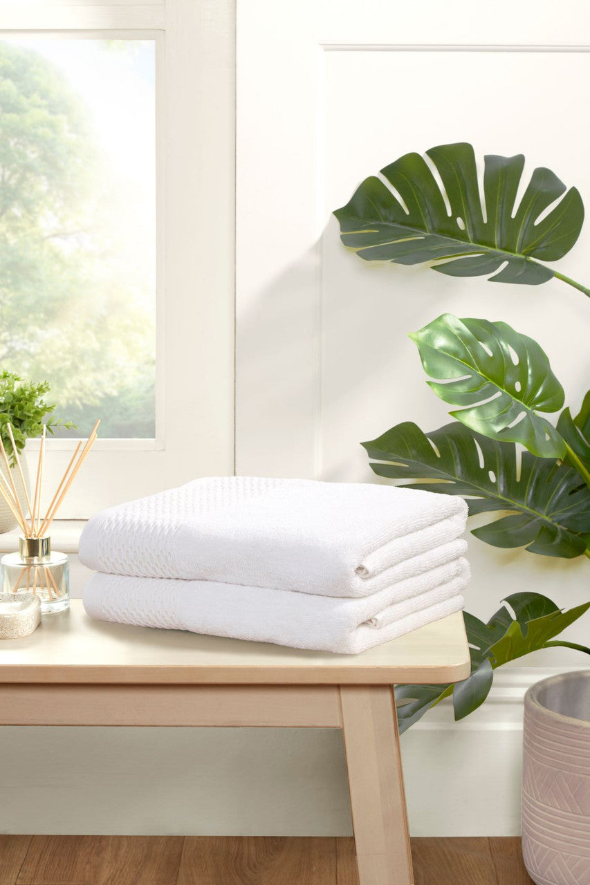 Eden Weave Bath Sheet White