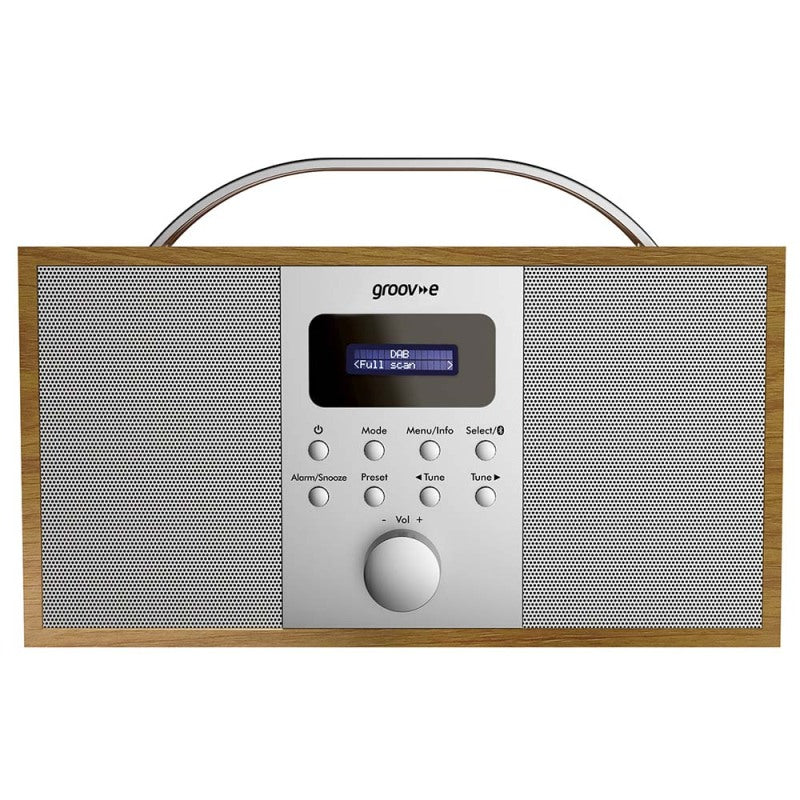 Groov-e Boston Wooden Stereo DAB/FM Digital Radio with Bluetooth