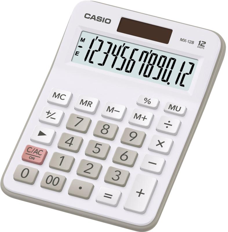 Casio Desk Calculator 12 Digit Display - White