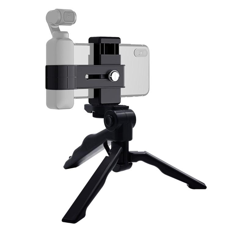 Smartphone Fixing Clamp 1/4 inch Holder Mount Bracket + Grip Folding Tripod Mount Kits for DJI OSMO Pocket / Pocket 2