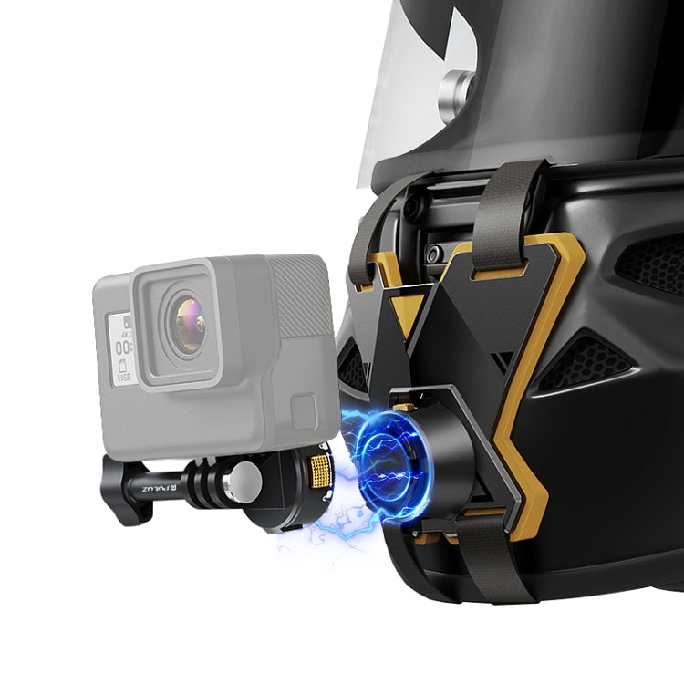 Magnetic Quick Release Motorcycle Helmet Chin Strap Mount (Black)