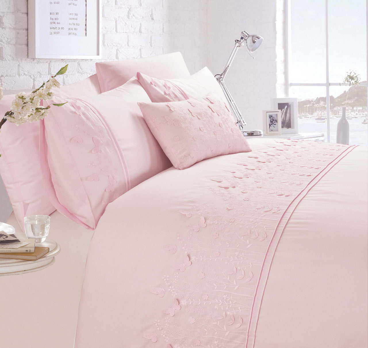 Papillon Duvet Set Super King Blush