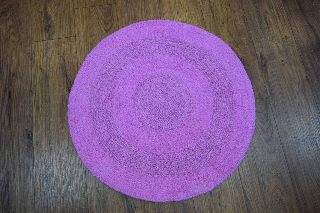 Plain Round Mat New Pink