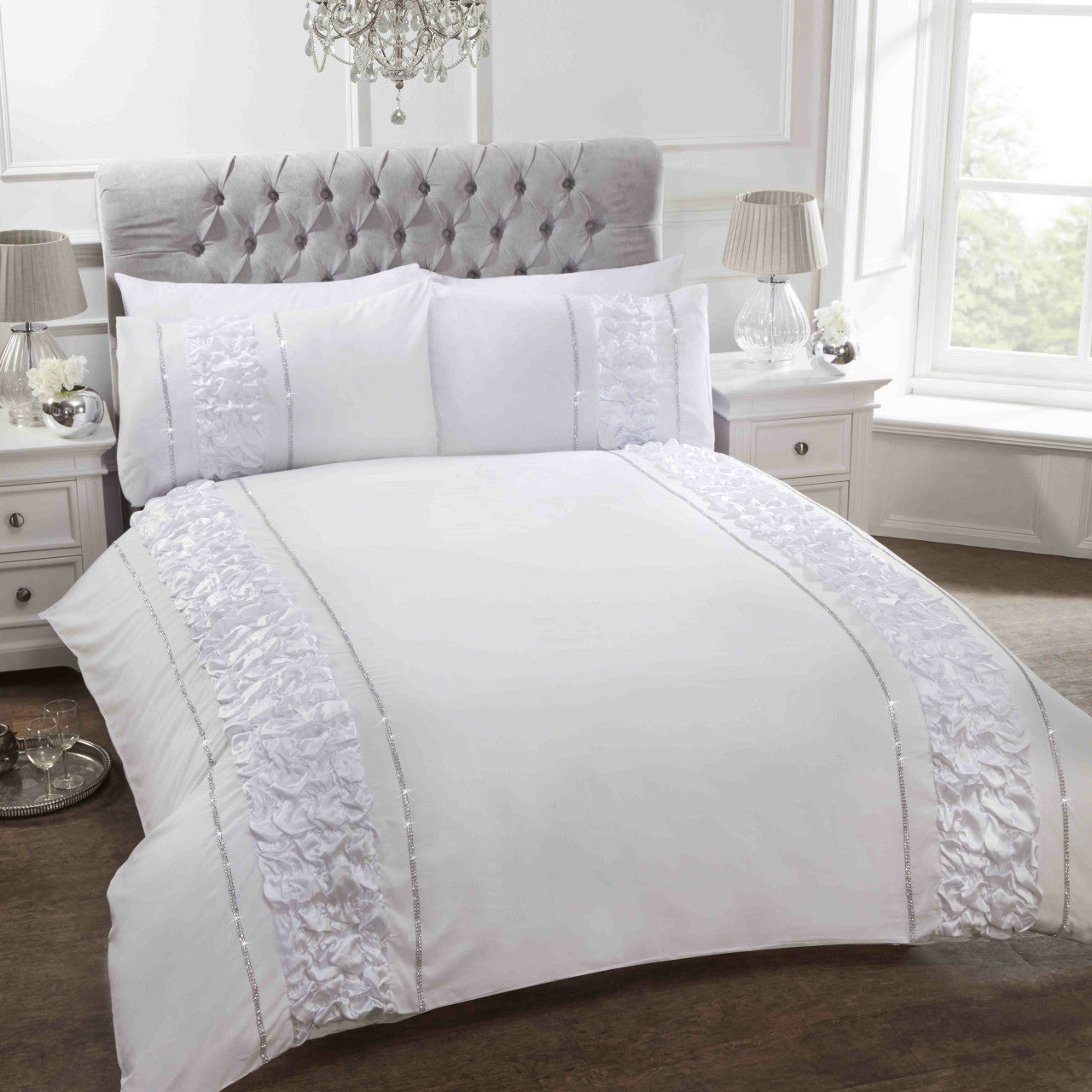 Provence Duvet Set Single White