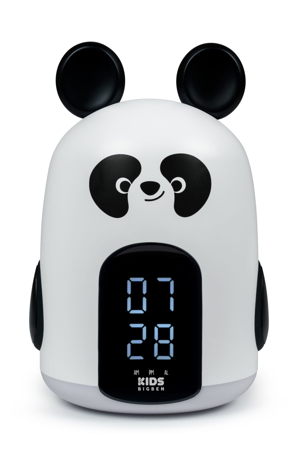 Bigben Kids Alarm Clock With Night Light With Three Black And White Panda Sounds