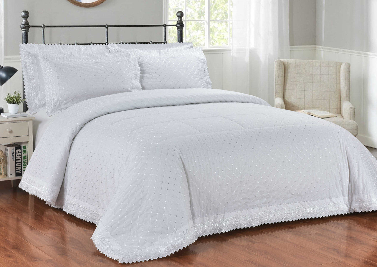 Richmond Duvet Set Double White