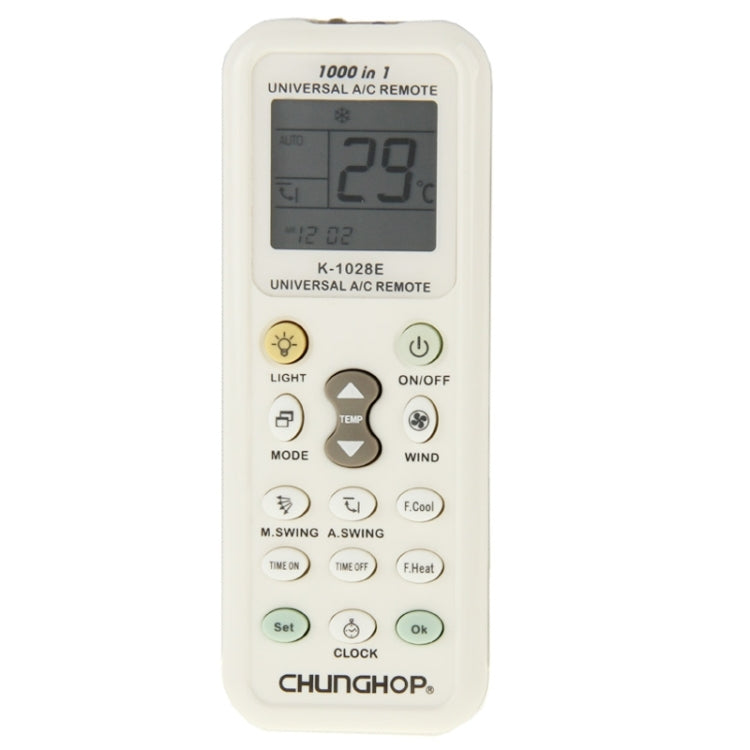 Chunghop 1000 in 1 Universal A/C Remote Controller with Flashlight (White)