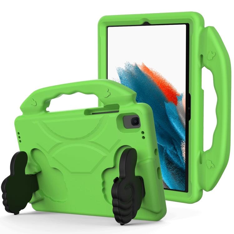 Samsung Galaxy Tab A8 10.5 2021 X200 / X205 Thumb Bracket EVA Shockproof Tablet Case Cover (Green)