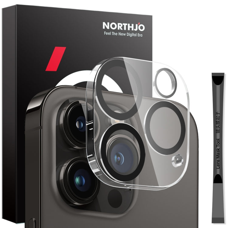 Apple iPhone 14 Pro / 14 Pro Max NORTHJO 3D Night Shot Tempered Glass Camera Lens Protector (Black)