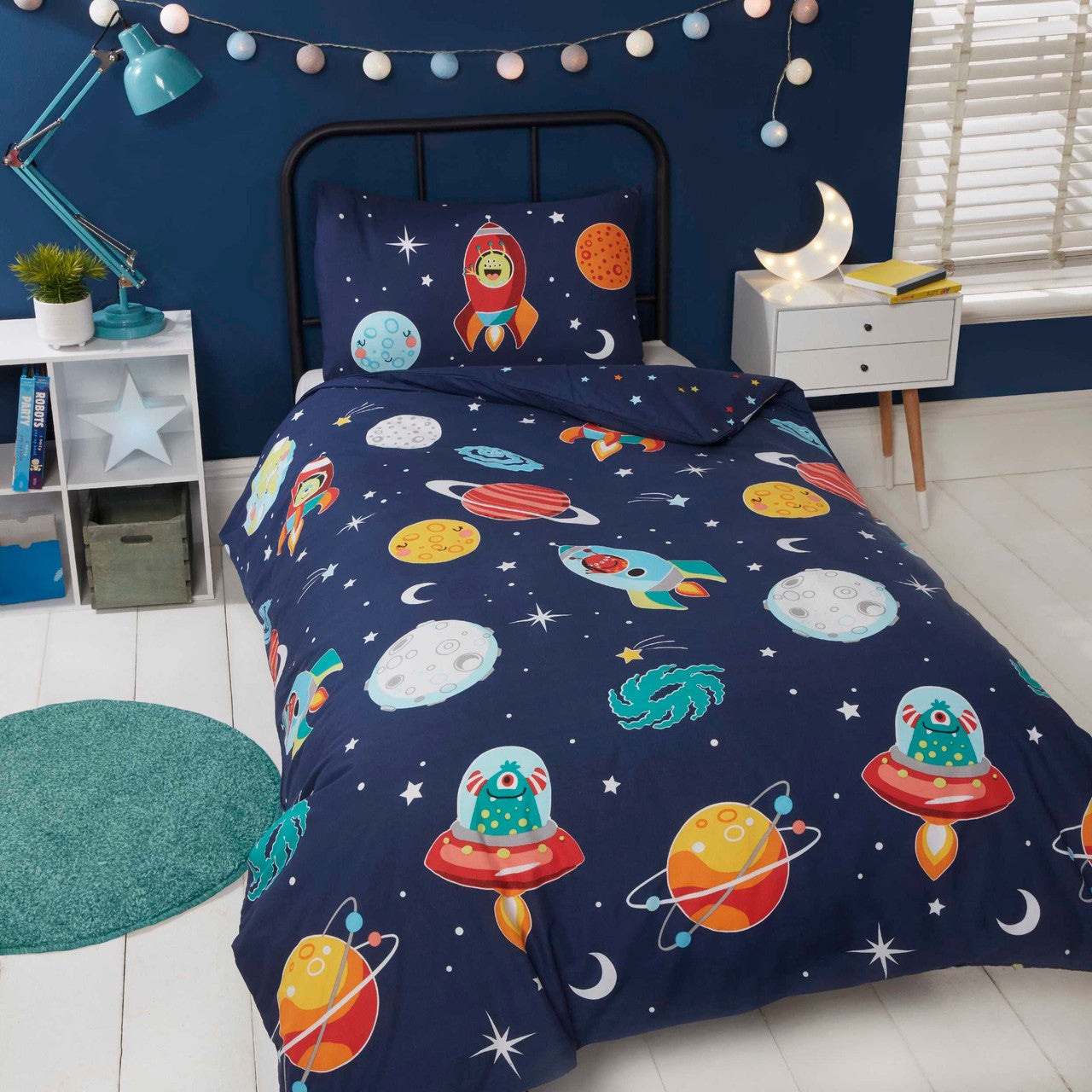 Space & Aliens Duvet Set Double Multi