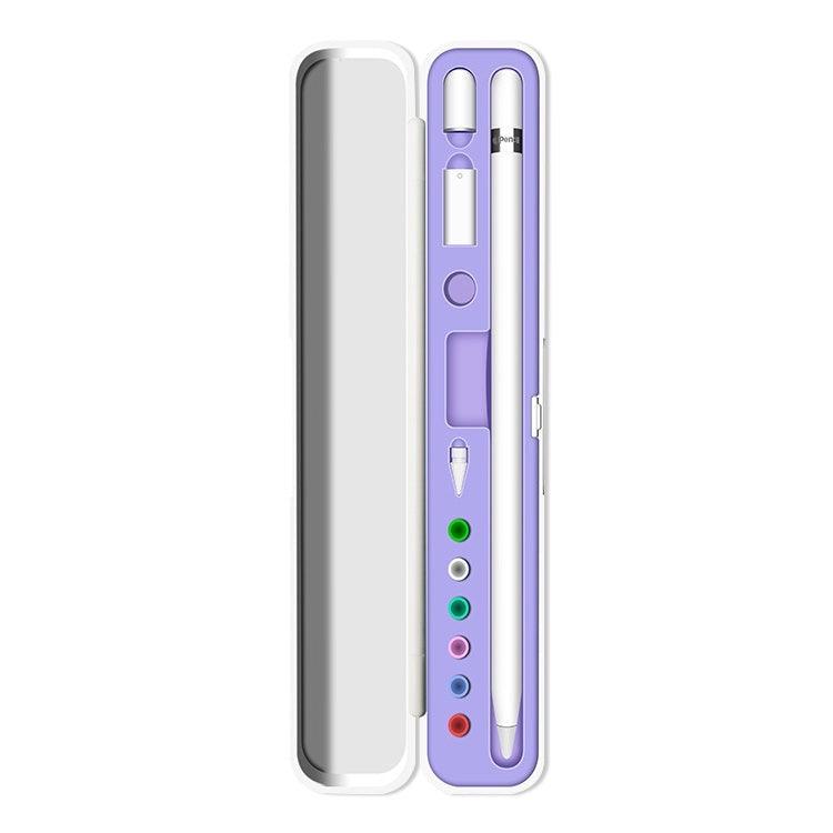 Silicone Stylus Storage Box Apple Pencil 1 / 2 (Cloves Purple)