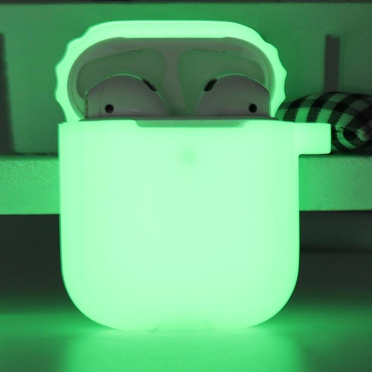 Bluetooth Earphone Soft Silicone Case Apple AirPods1/2 (Luminous Green)