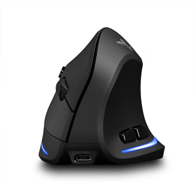ZELOTES 6-buttons Vertical Grip Ergonomic Rechargeable Wireless Mouse (Blue Light)