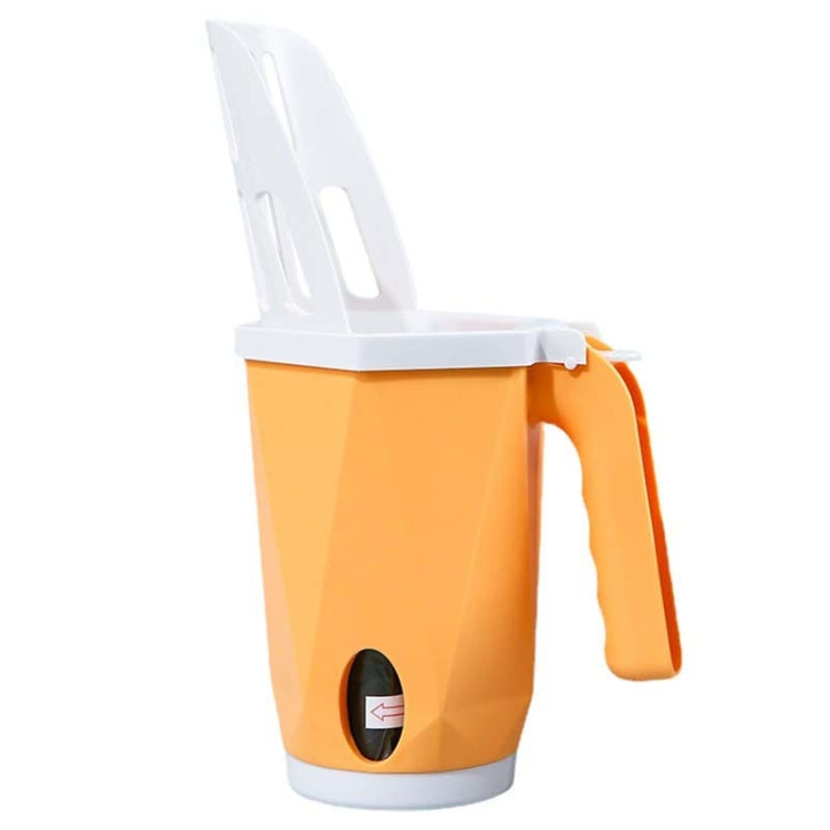 Pet Integrated Litter Shovel Bottom Removable Poop Scooping Bin (Yellow)