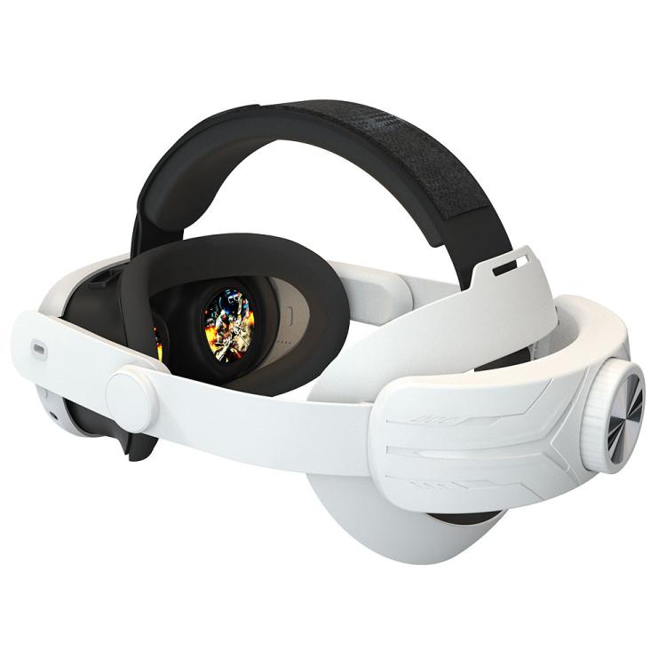 Meta Quest 3 / 3S Adjustable VR Headband No Face Pressure Strap - White