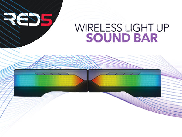 RED5 Wireless Light Up Sound Bar With Split-Speaker Function