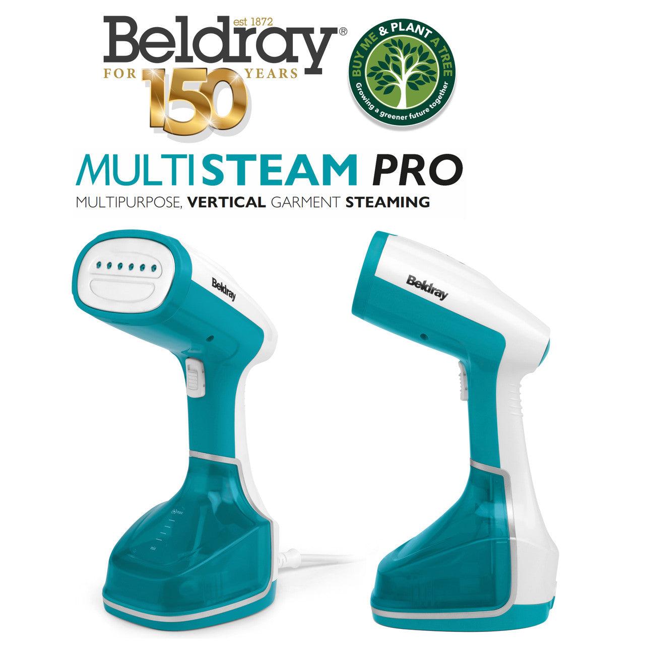 Beldray Multisteam Pro Portable Handheld Garment Clothing Steamer, Turquoise/White