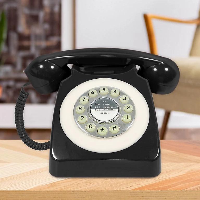 Classic Retro Telephone - Black