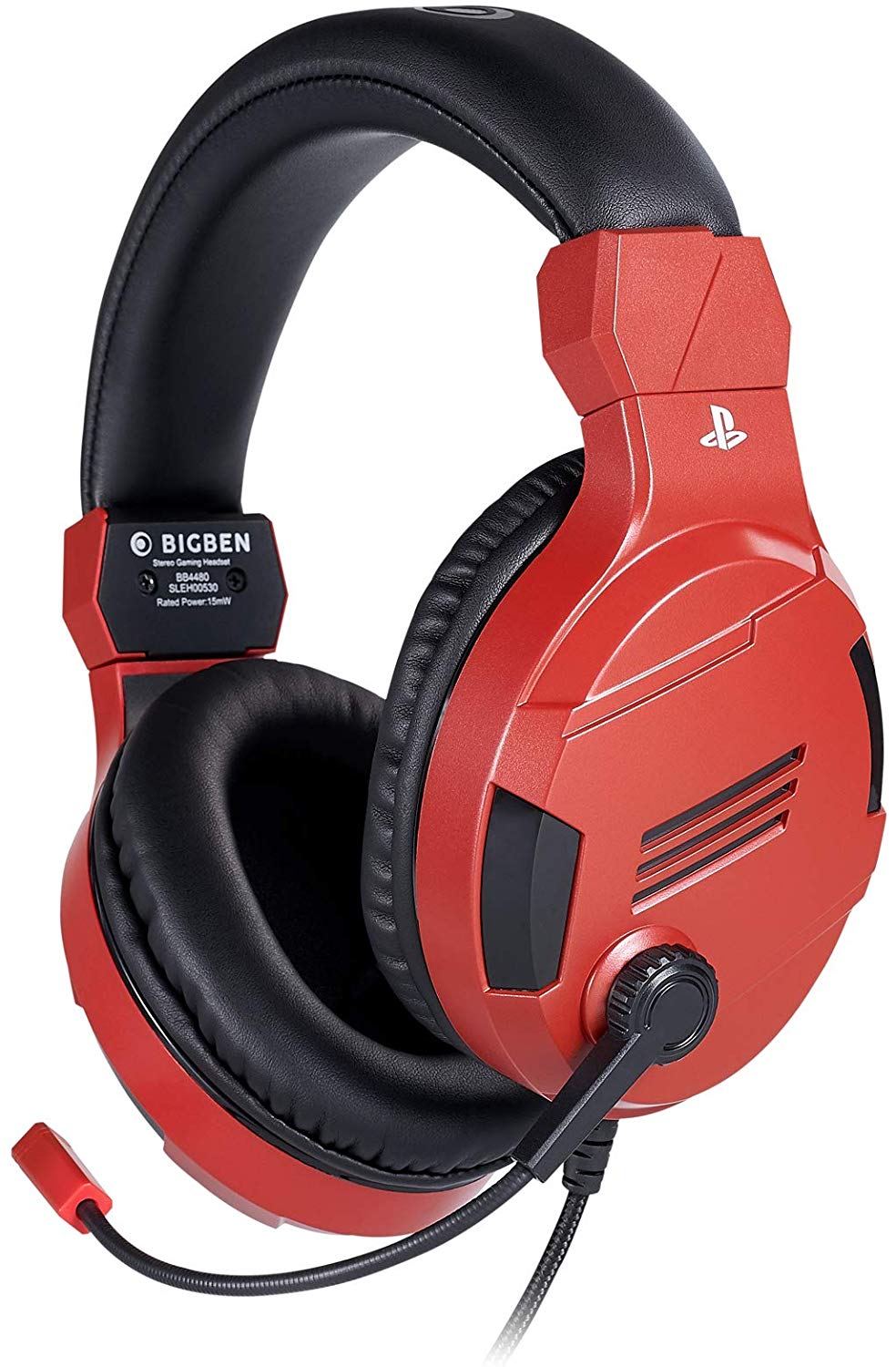 Bigben Stereo Gaming Headset V3 for Playstation 5 (PS5), Playstation 4 (PS4), PC, MAC (Red)