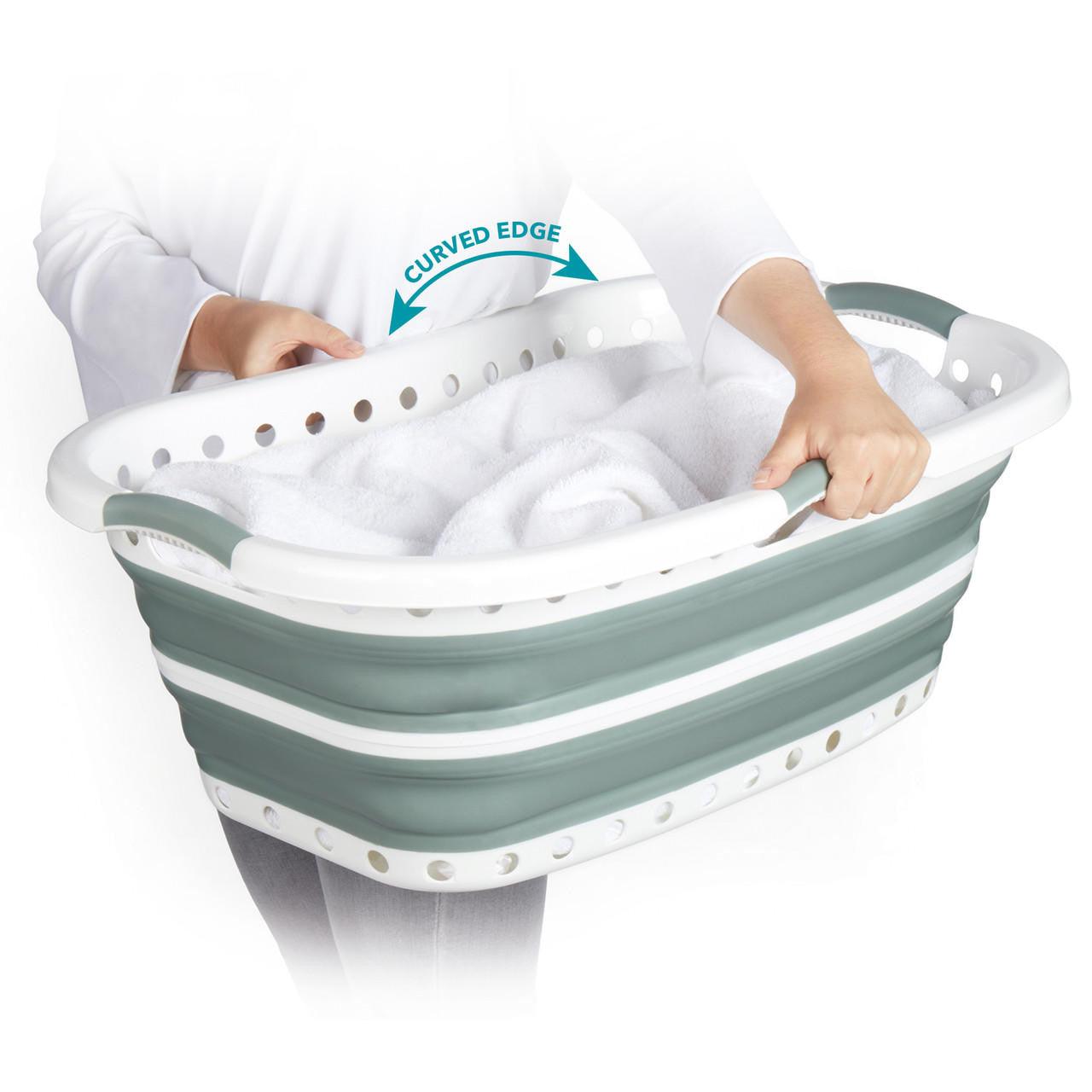 Beldray Collapsible Laundry Basket - 37L Capacity, Hip Hugger Design