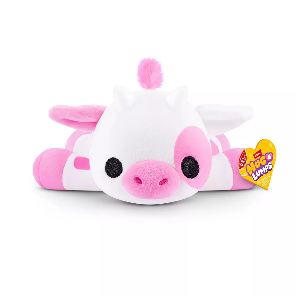 Hug-A-Lumps Cow by ZURU, Baby, 0.23kg/0.5lbs, Cuddly Squishy Weighted Plush, Sleeping Pillow Plush, Stuffed Animal