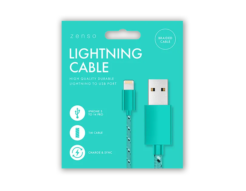 Lightning to USB Braided Cable 1M (Random Delivery)